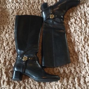 Tory Burch low heeled black riding boots. Size 11